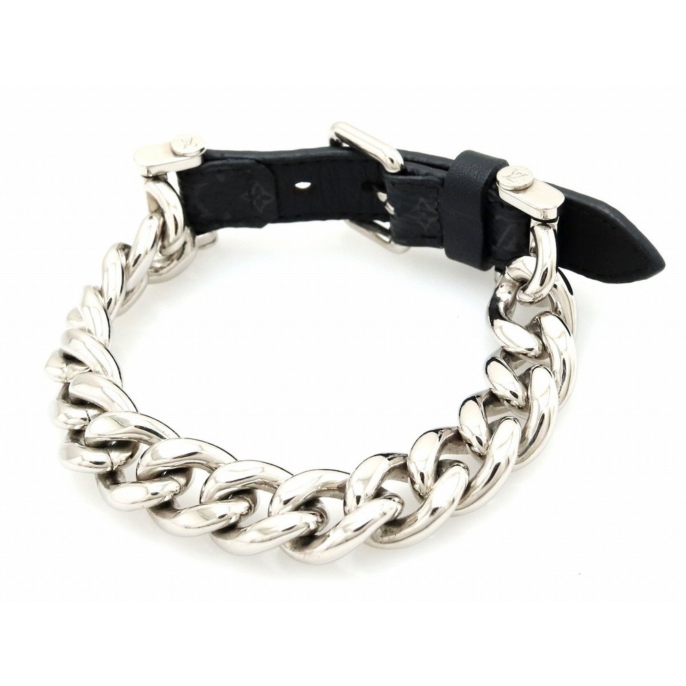 Louis Vuitton Monogram Eclipse Bracelet Chain Bla… - image 2